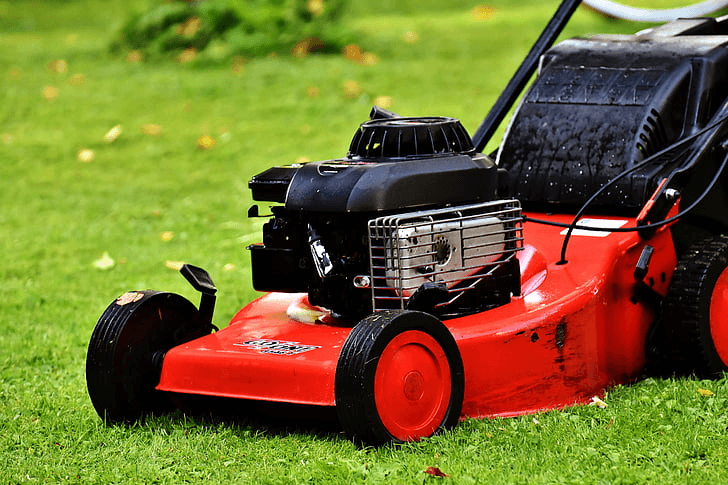 red lawn mower image